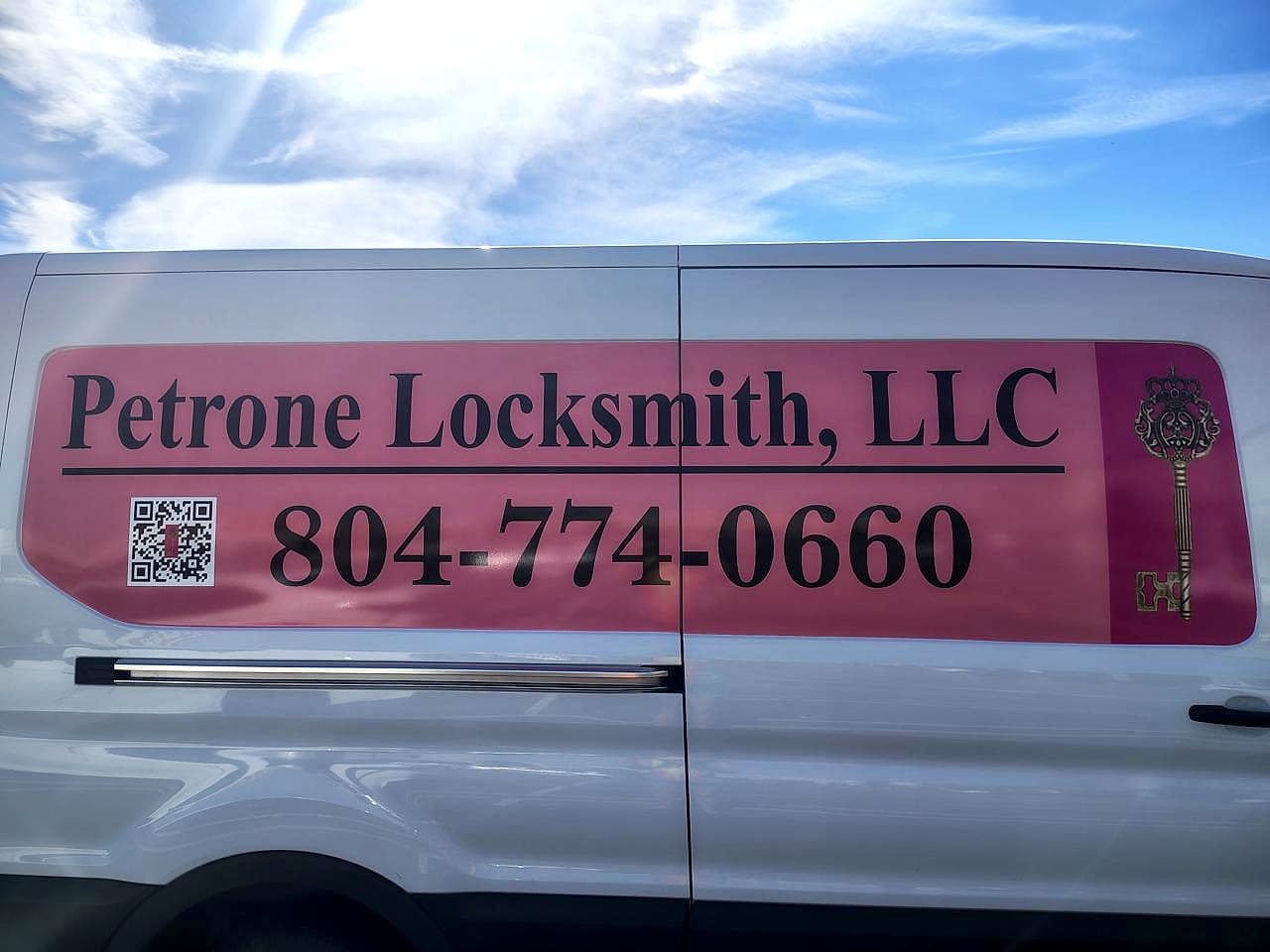 Petrone Locksmith branded mobile service van ready for local calls